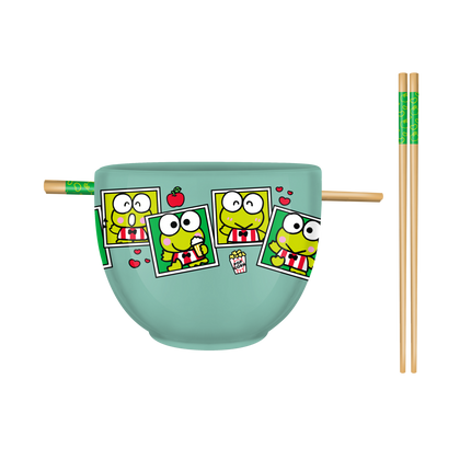 Sanrio Keroppi Snapshot 20oz Ramen Bowl w/Chopsticks