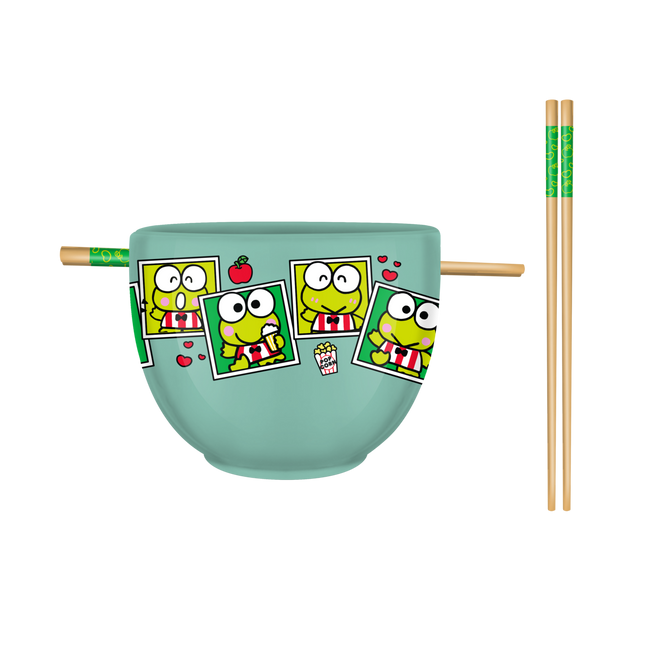 Sanrio Keroppi Snapshot 20oz Ramen Bowl w/Chopsticks