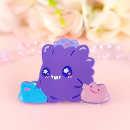 Happy Ghost Family Soft Dyed Enamel Pin