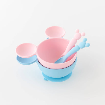 Silicone First Feeding Set: Minnie Mouse Light Pink