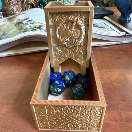Folding Dragon Dice Tower & Storage | TTRPG, D&D, TCG, CoC