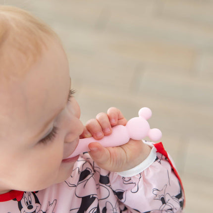 Silicone First Feeding Set: Minnie Mouse Light Pink