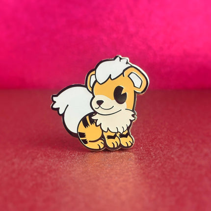 Growlithe Pokemon Enamel Pin
