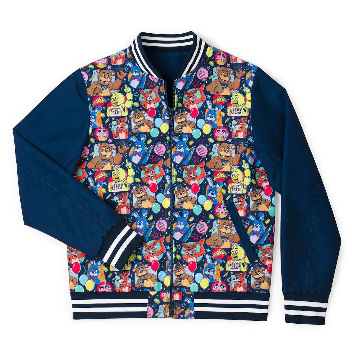 Five Nights at Freddy's "Freddy Fazbear's Pizza" Reversible Bomber Jacket