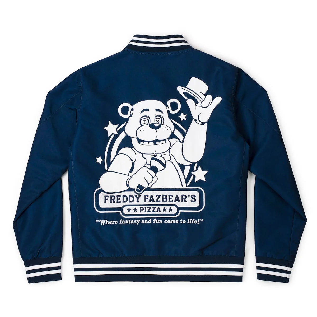 Five Nights at Freddy's "Freddy Fazbear's Pizza" Reversible Bomber Jacket