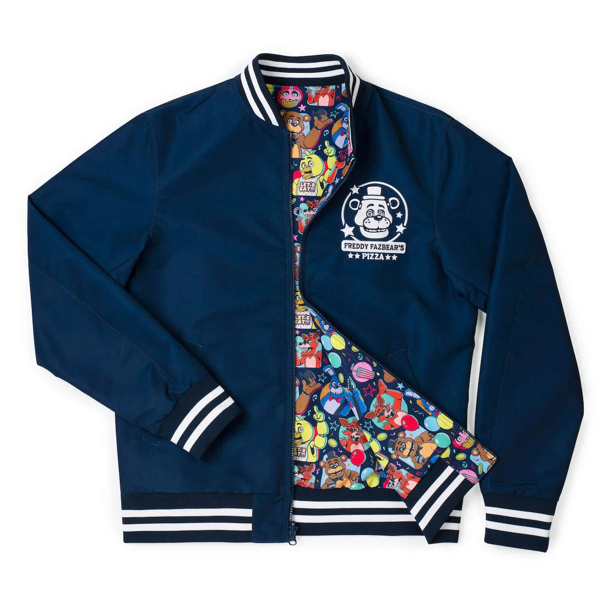 Five Nights at Freddy's "Freddy Fazbear's Pizza" Reversible Bomber Jacket