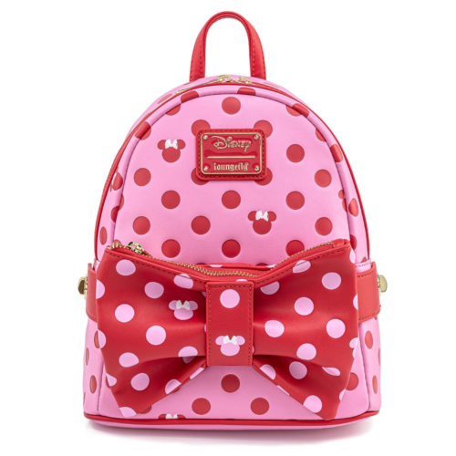 Pink and Red Polka Dot Mini Backpack & Wallet