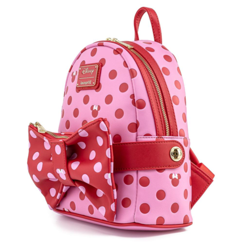 Pink and Red Polka Dot Mini Backpack & Wallet