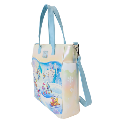 Mickey & Friends Winter Wonderland Scene Convertible Backpack & Tote Bag