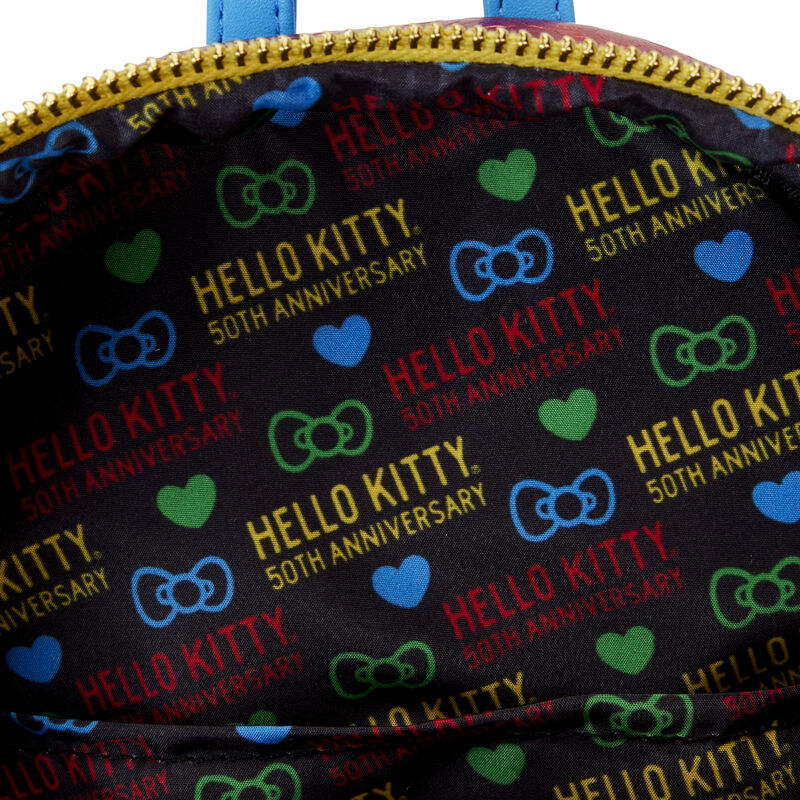 hello kitty backpack with apple on it Sanrio Hello Kitty 50th Anniversary Coin Bag Metallic Mini Backpack