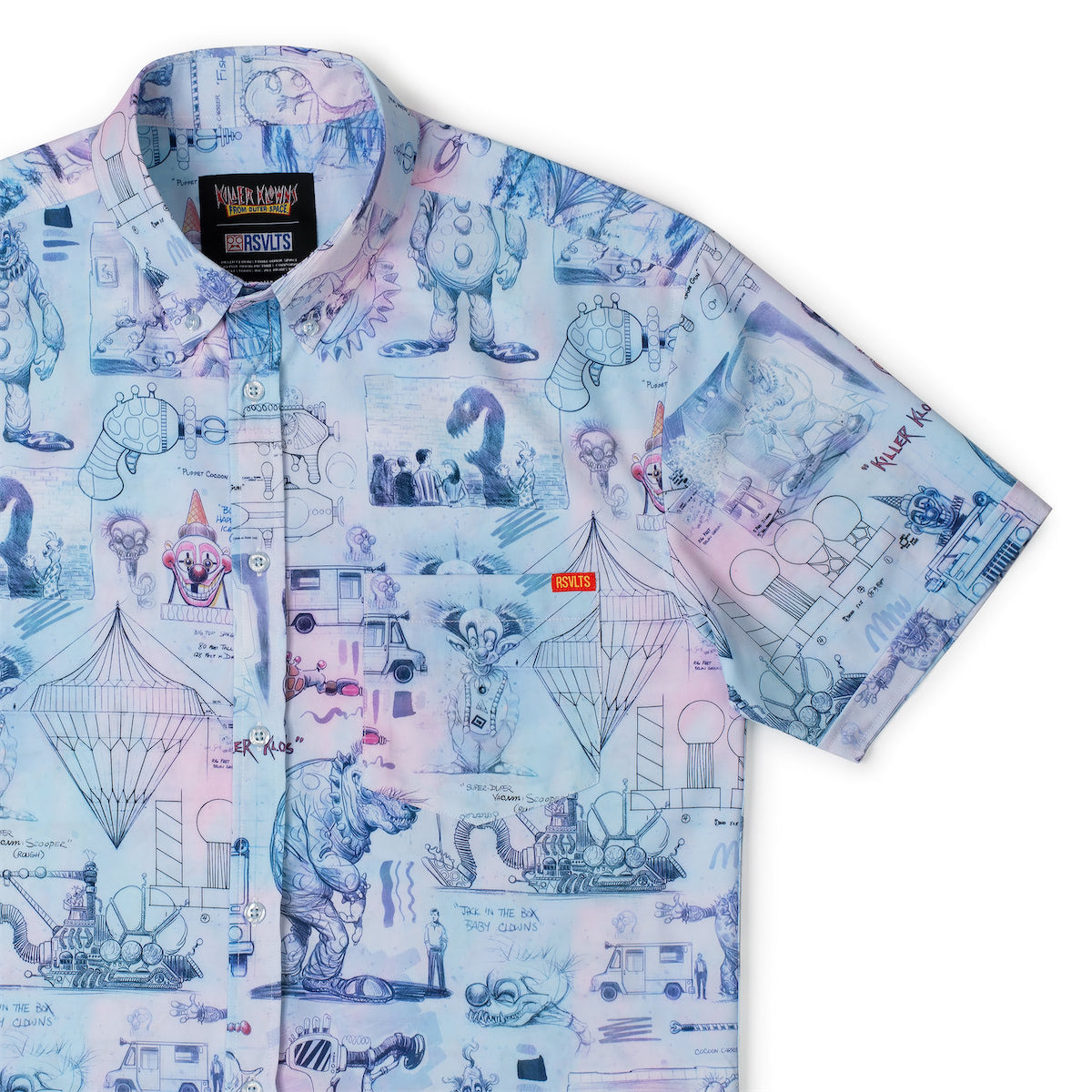 Killer Klowns from Outer Space "Sketchy Circus" – KUNUFLEX Short Sleeve Shirt