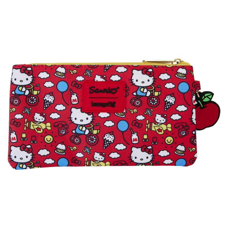 Sanrio Hello Kitty 50th Anniversary All-Over Print Nylon Zipper Pouch Wristlet