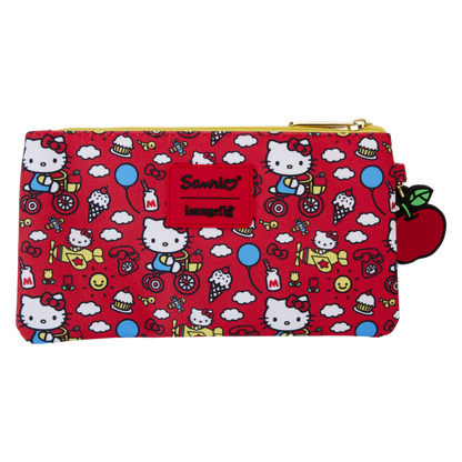 Sanrio Hello Kitty 50th Anniversary All-Over Print Nylon Zipper Pouch Wristlet