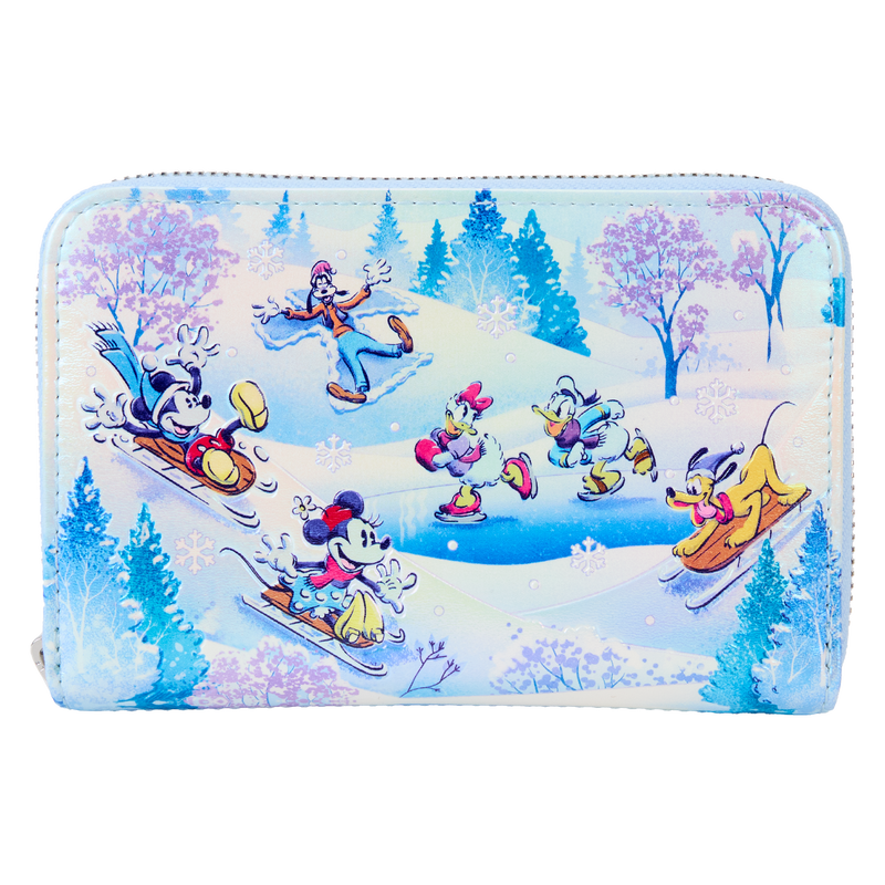 Mickey & Friends Winter Wonderland Scene Zip Around Wallet