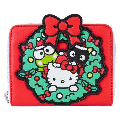 Sanrio Christmas Wreath Zip Around Wallet