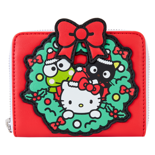 Sanrio Christmas Wreath Zip Around Wallet