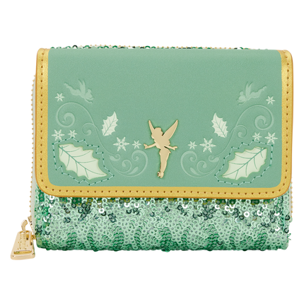 Peter Pan Tinker Bell Holiday Sequin Tri-Fold Wallet