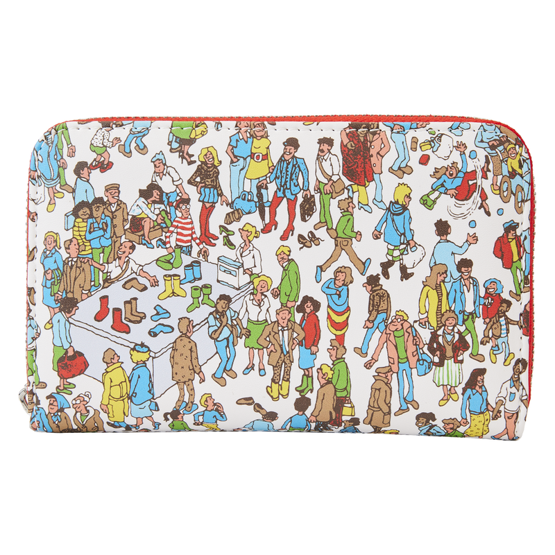 Where’s Waldo Allover Print Zip Around Wallet Loungefly