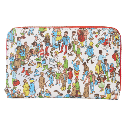 Where’s Waldo Allover Print Zip Around Wallet Loungefly