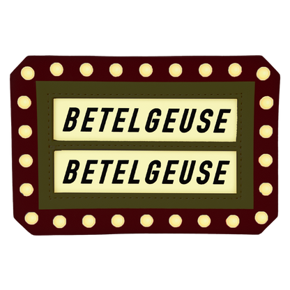 Beetlejuice Here Lies Betelgeuse Marquee Glow Large Card Holder