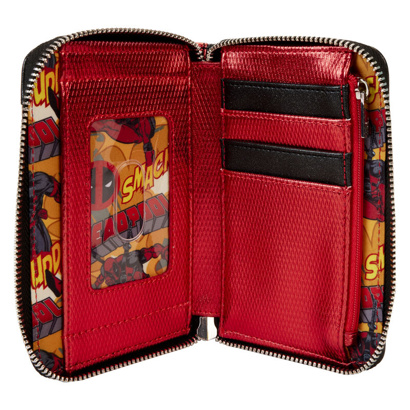 Marvel Metallic Deadpool Cosplay Zip Around Wallet 3
