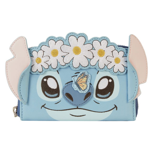 Stitch Springtime Daisy Cosplay Zip Around Wallet