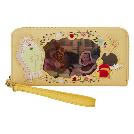 Beauty and the Beast Princess Series Lenticular Zip Around Wristlet Wallet