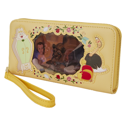 Beauty and the Beast Princess Series Lenticular Zip Around Wristlet Wallet