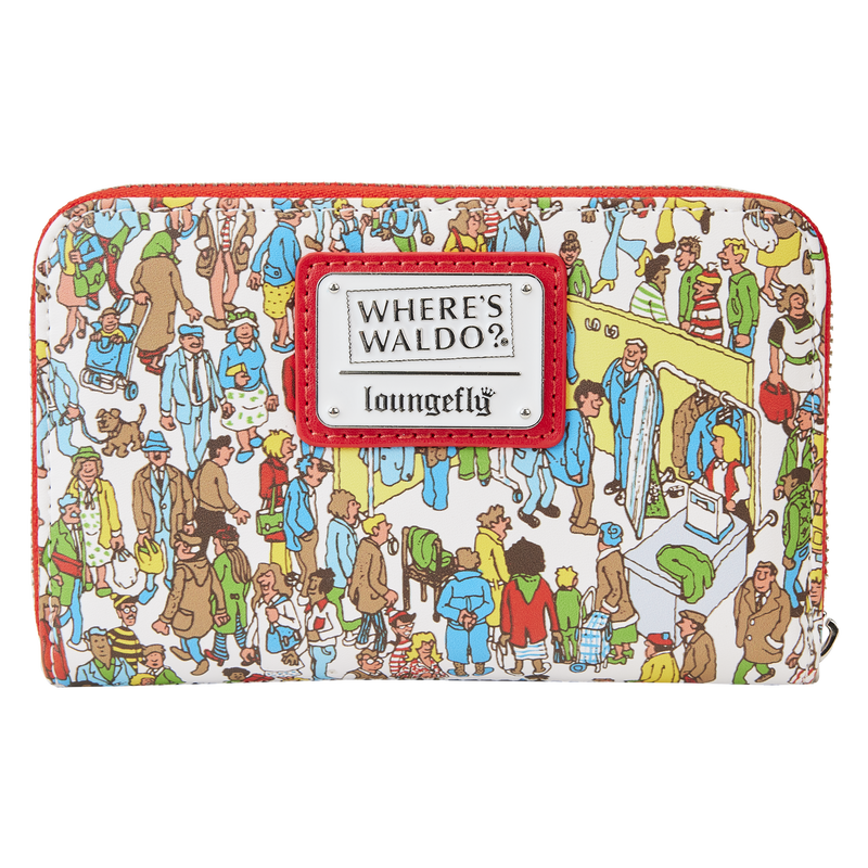 Where’s Waldo Allover Print Zip Around Wallet Loungefly