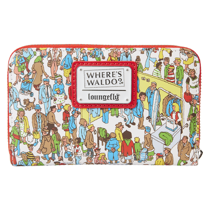 Where’s Waldo Allover Print Zip Around Wallet Loungefly