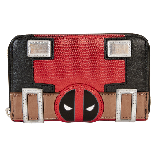 Marvel Metallic Deadpool Cosplay Zip Around Wallet