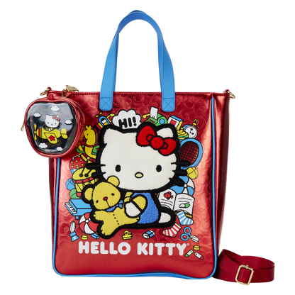 Sanrio Hello Kitty 50th Anniversary Metallic Tote Bag with Coin Bag