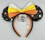 DISNEY SPOOKY MICKEY AND MINNIE MOUSE CANDY CORN EARS HEADBAND