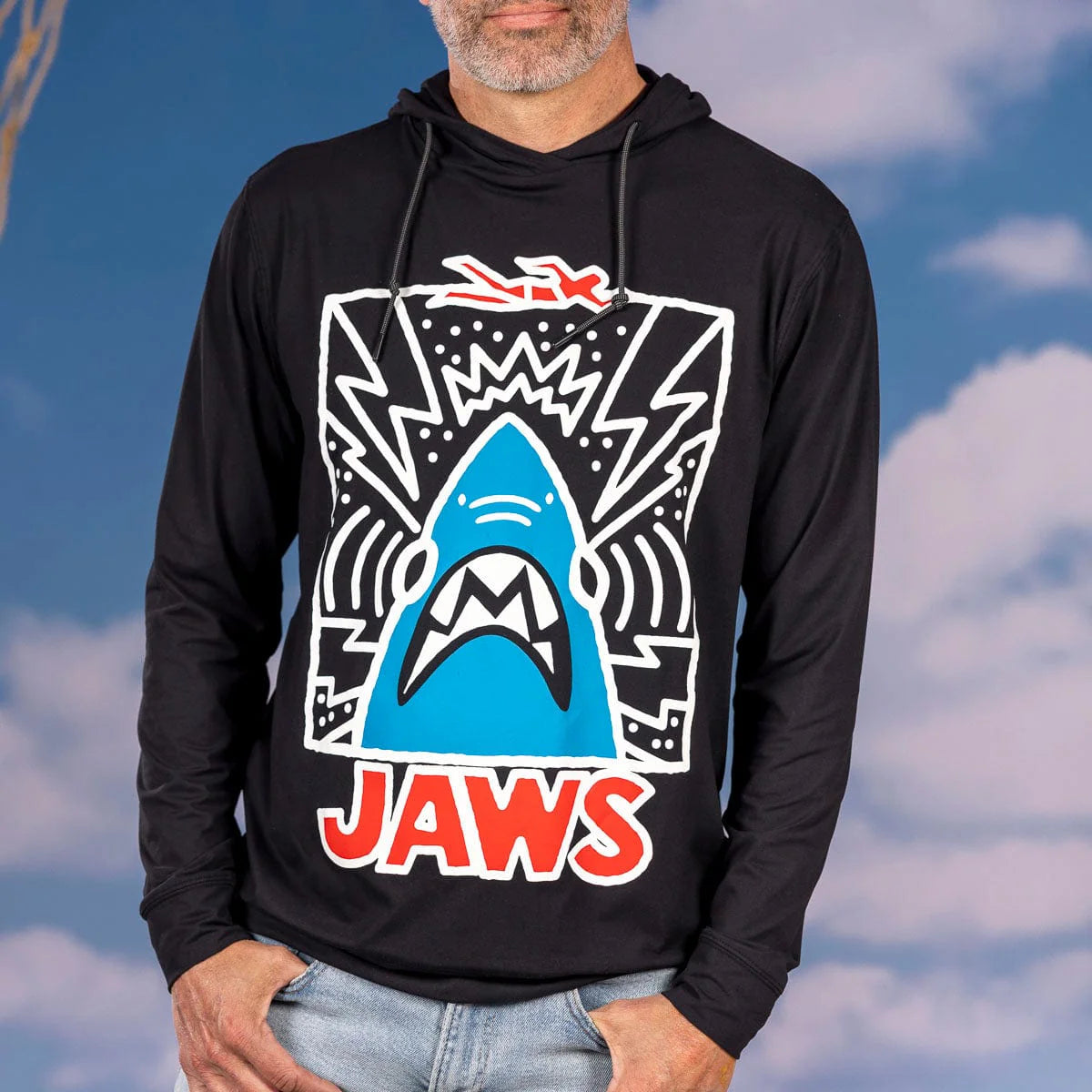 Jaws 50th Anniversary "Doodle Shark" – Performance Hoodie
