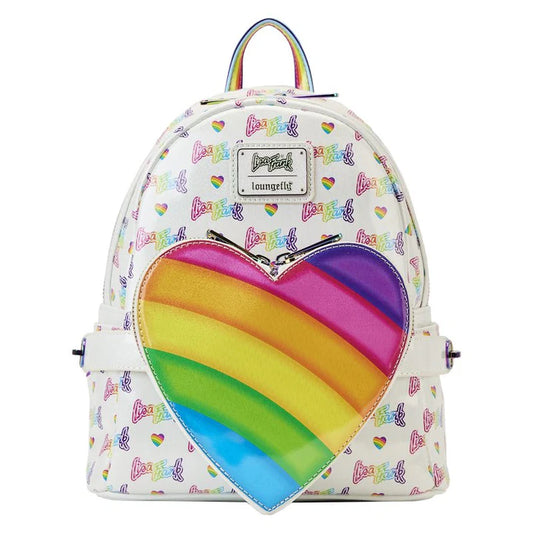 Lisa Frank Rainbow Heart Mini Backpack with Waist Bag