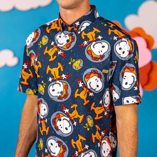 Peanuts "Snoopy in Space" – KUNUFLEX Short Sleeve Shirt