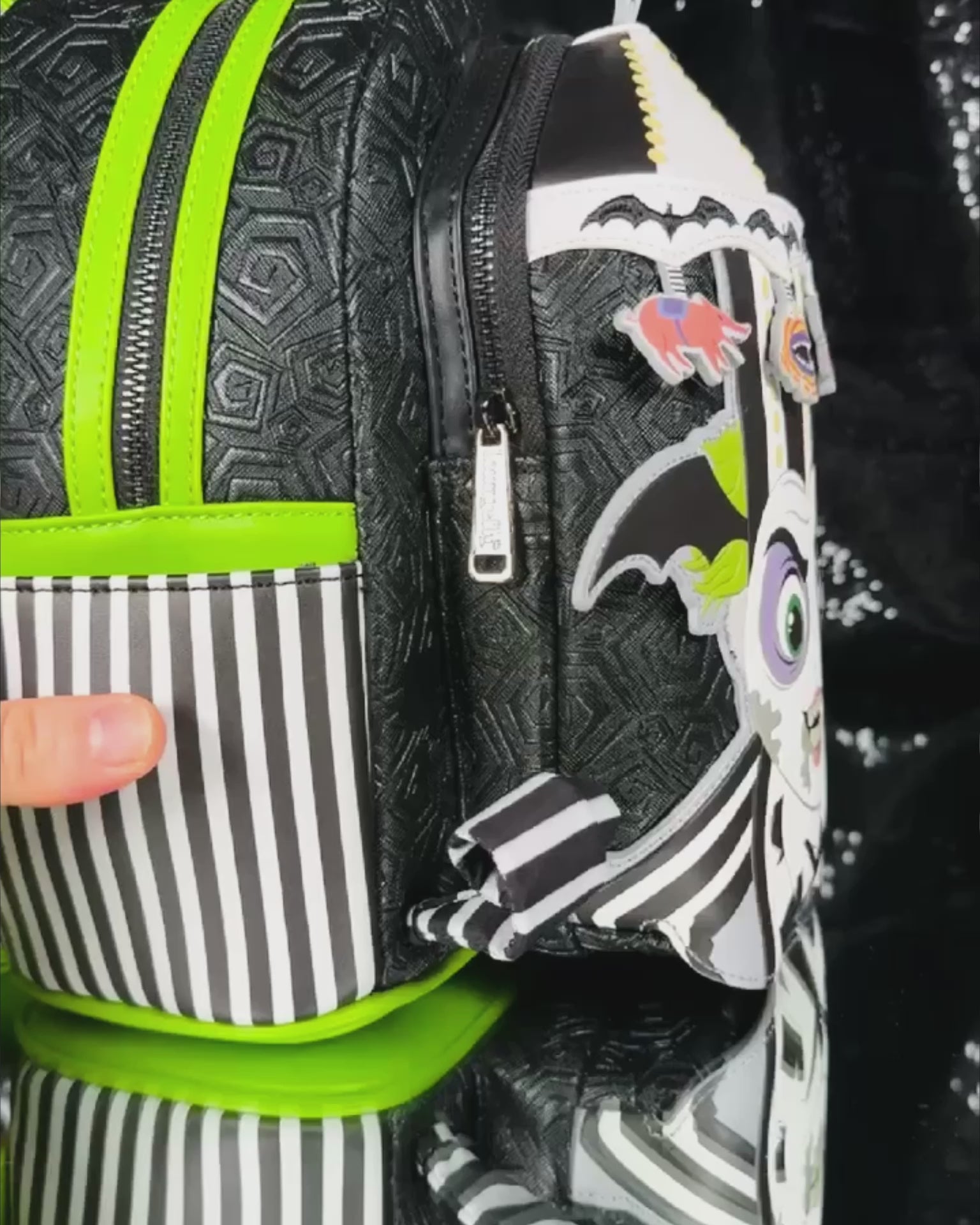 Beetlejuice Carousel Hat Glow in the Dark Cosplay Mini Backpack 2