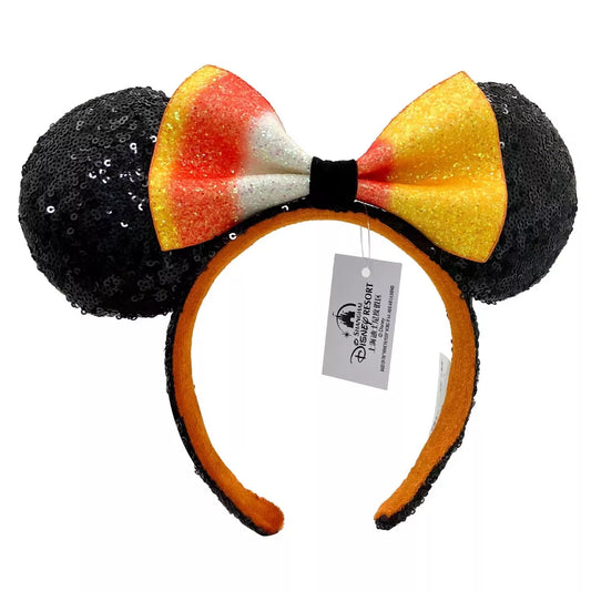 Disney Parks Minnie Mouse Ears Halloween Candy Corn with Bow Headband