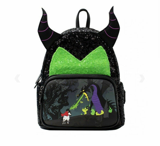 Sleeping Beauty Maleficent Sequin Cosplay Mini Backpack