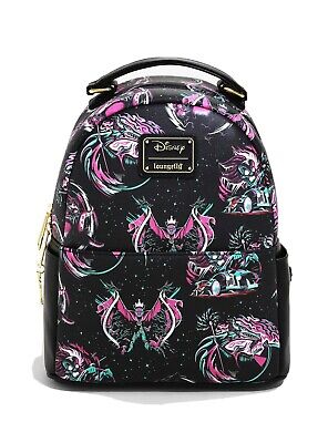 Villains Art Rock Grunge Purple Black Mini Backpack