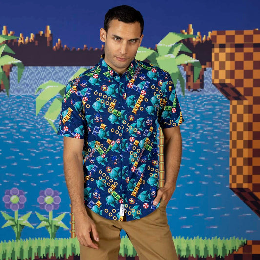 Sonic the Hedgehog "Spinning Maze Mayhem" – KUNUFLEX Short Sleeve Shirt