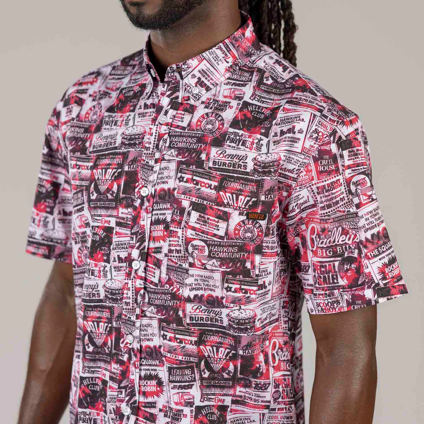 Stranger Things "The Hawkins Post" - KUNUFLEX Short Sleeve Shirt