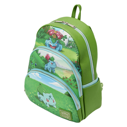 Pokémon Bulbasaur Evolutions Triple Pocket Backpack Loungefly