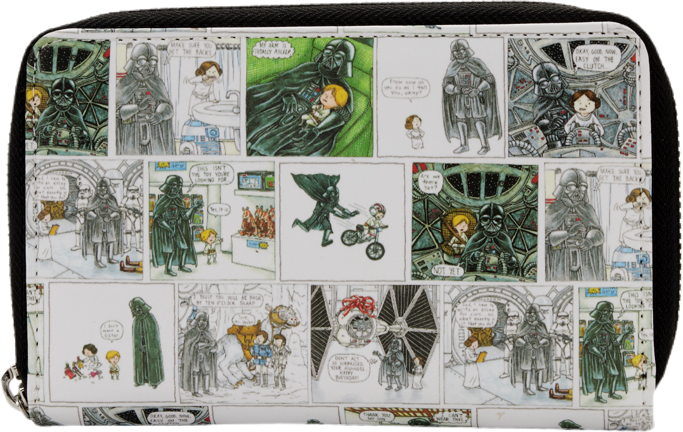 Darth Vader Comic Strip Zip Around Wallet