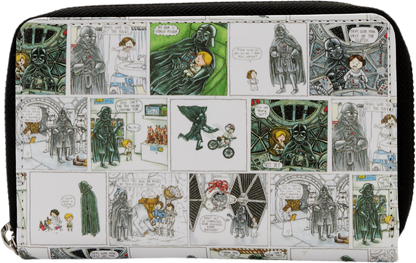 Darth Vader Comic Strip Zip Around Wallet