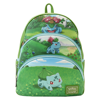 Pokémon Bulbasaur Evolutions Triple Pocket Backpack Loungefly