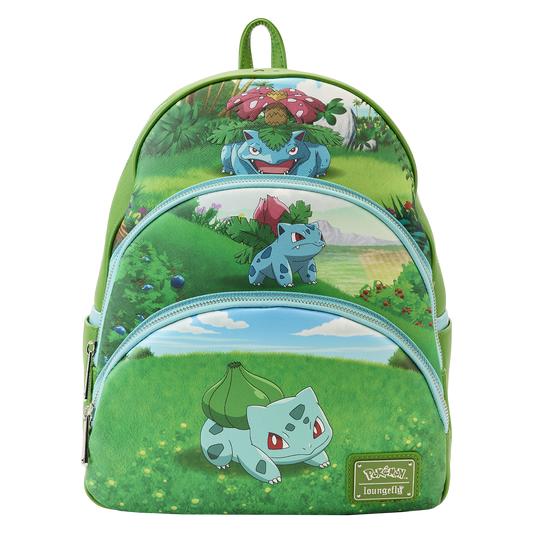 Pokémon Bulbasaur Evolutions Triple Pocket Backpack Loungefly