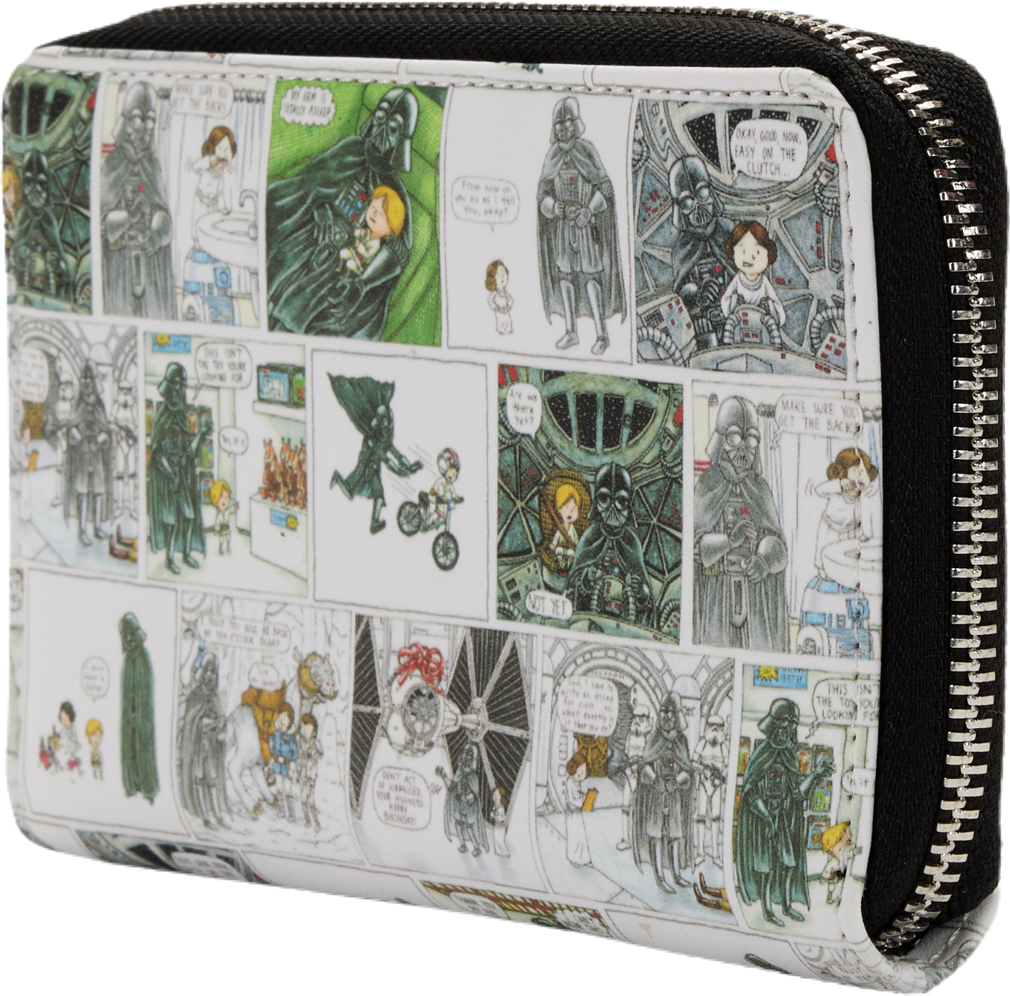 Darth Vader Comic Strip Zip Around Wallet