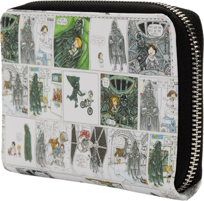 Darth Vader Comic Strip Zip Around Wallet