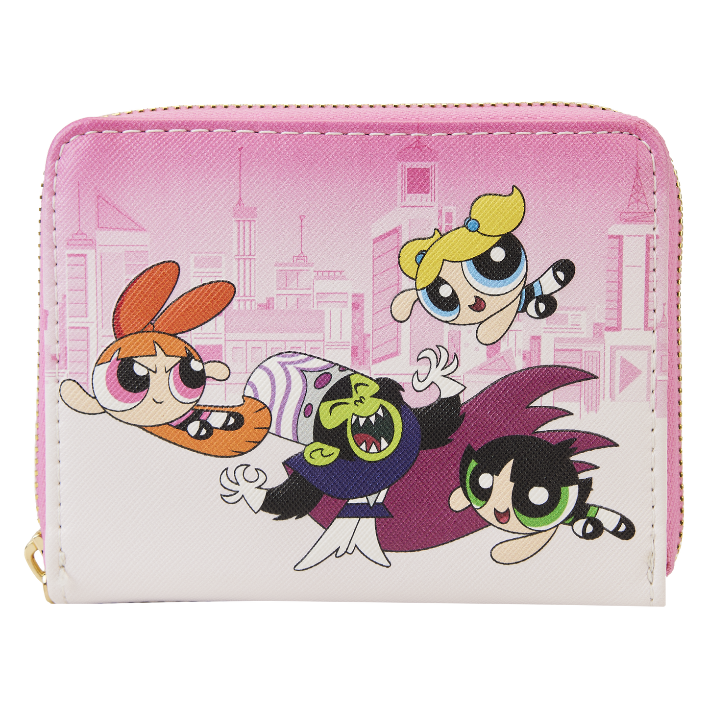 Powerpuff Girls Vs Mojo Jojo Zip Around Wallet Loungefly